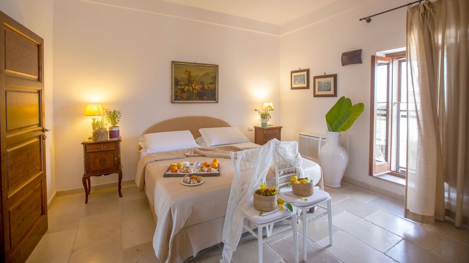 Camera da letto della masseria